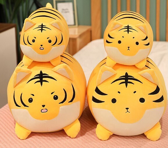 可愛胖虎毛毛公仔