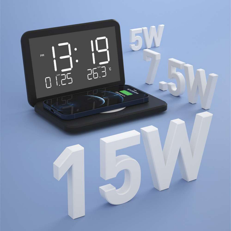 ​摺疊式無線充電智能鬧鐘 | Foldable Wireless Charger Clock