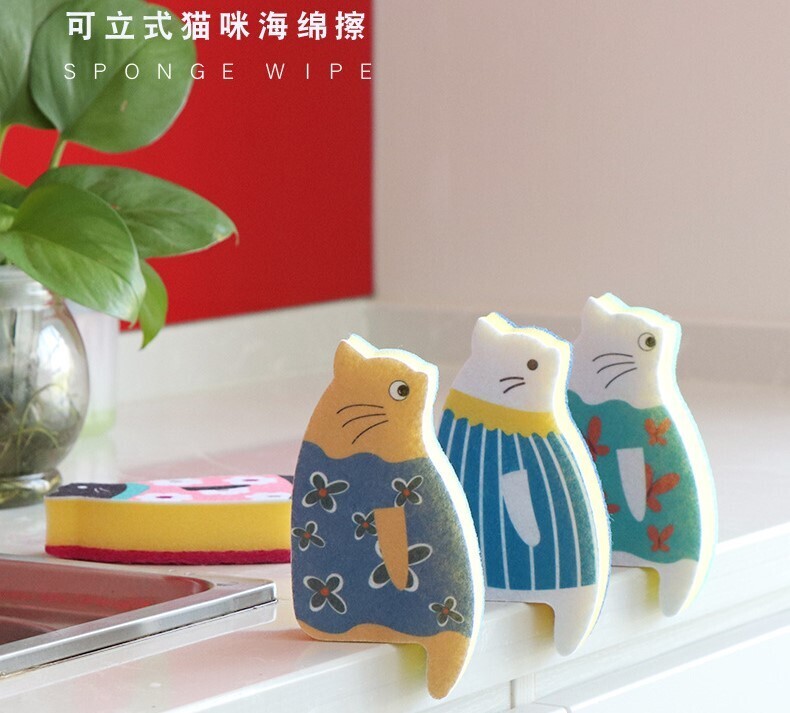 直立式貓咪海綿(4片裝)