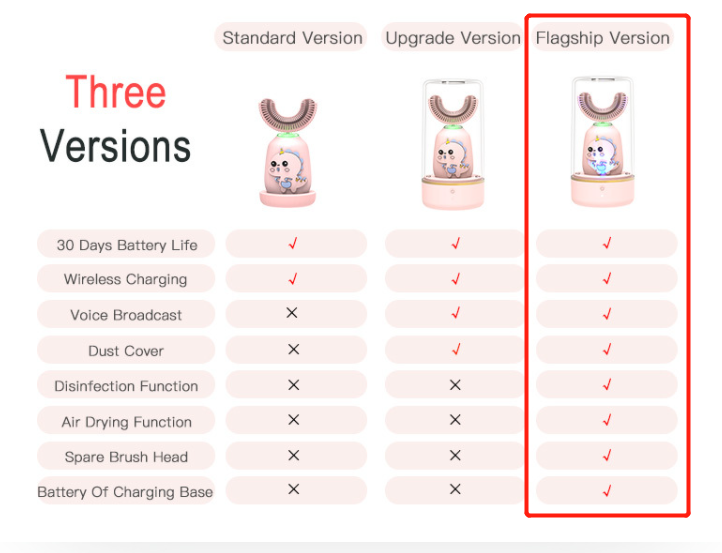 兒童U型聲波震動牙刷 丨 Smart U-Shaped Children&#39;s Toothbrush, 款式(VERSION): 標準款(STANDARD)