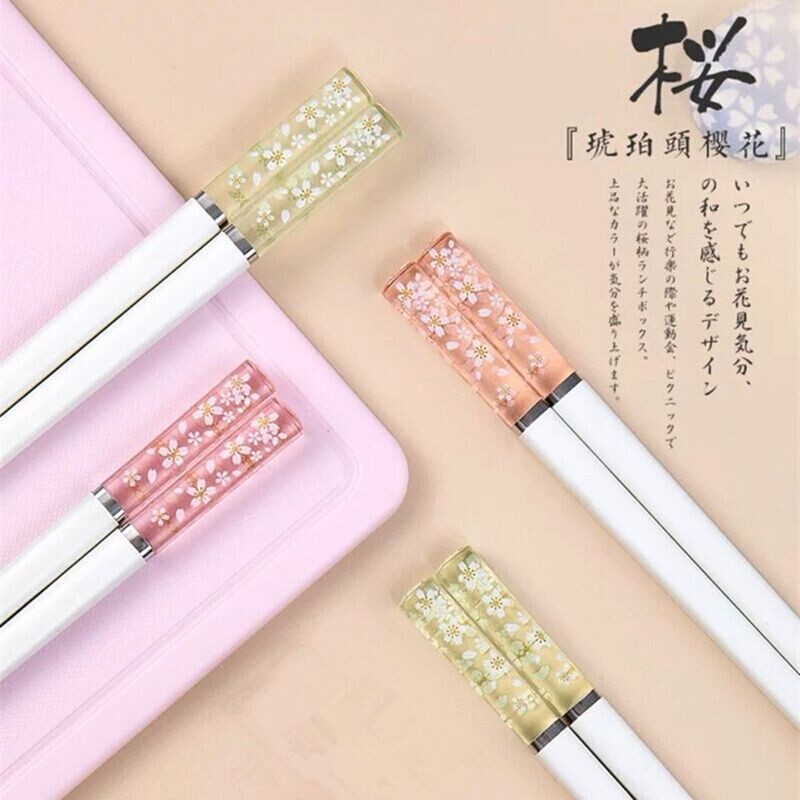 ​和風櫻花合金筷子 (5對)