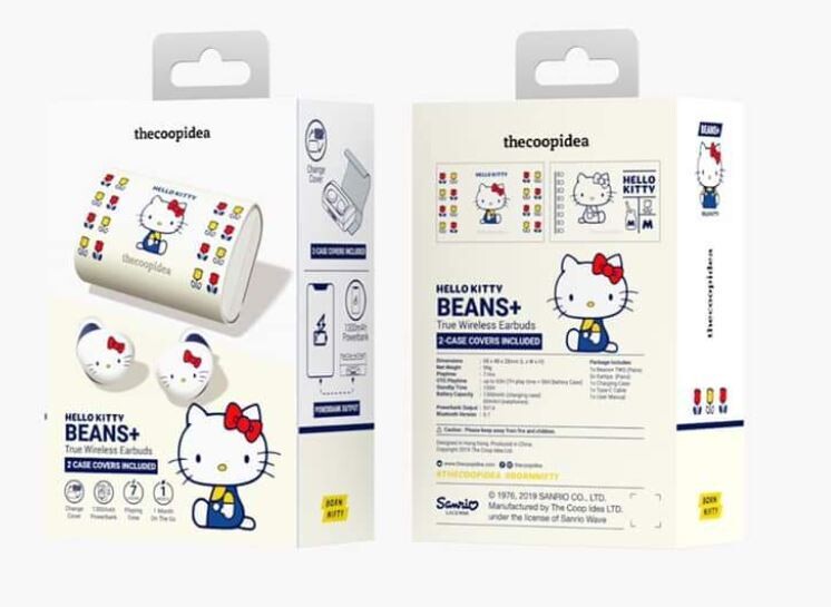 Thecoopidea x Sanrio BEANS 真無線藍牙入耳式耳機, 款式: Hello Kitty