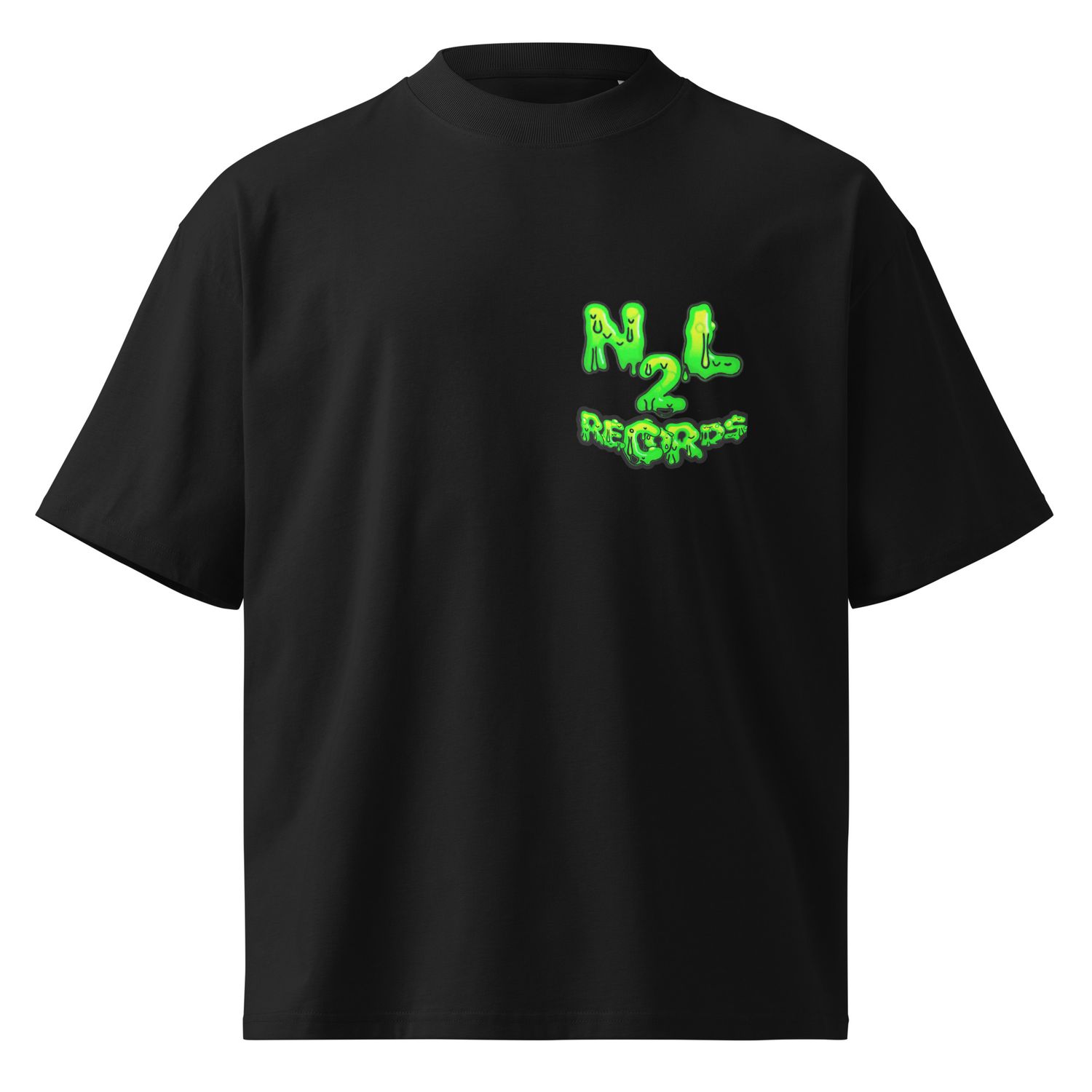 2TOO SLIMEY (Unisex Organic Oversized High Neck T-shirt)