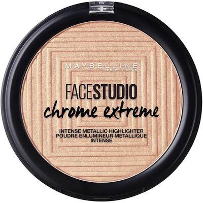 Maybelline
Maybelline New York Face Studio Chrome Extreme Metallic Highlighter 400 Molten Gold