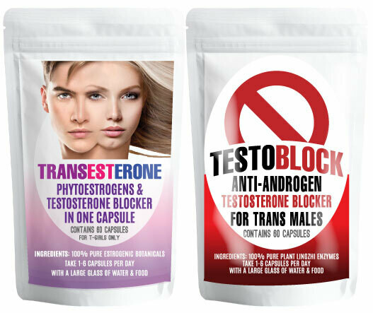 TRANSESTERONE and TESTOBLOCK: 100% HERBAL PHYTOESTROGENS + MALE HORMONE BLOCKER FOR OUR TRANSITIONING FRIENDS ON A BUDGET
Potency: ★★★✰✰
