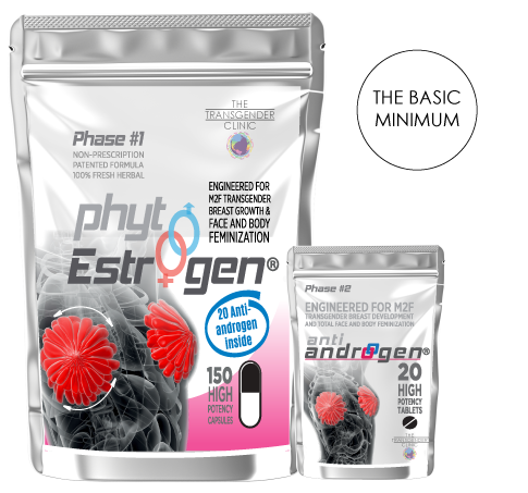 NATURAL BREAST GROWTH AND FEMINIZATION.
PHYTOESTROGEN®| MALE HORMONE BLOCKER | PHASES #1 AND #2
Potency: ★★★★★