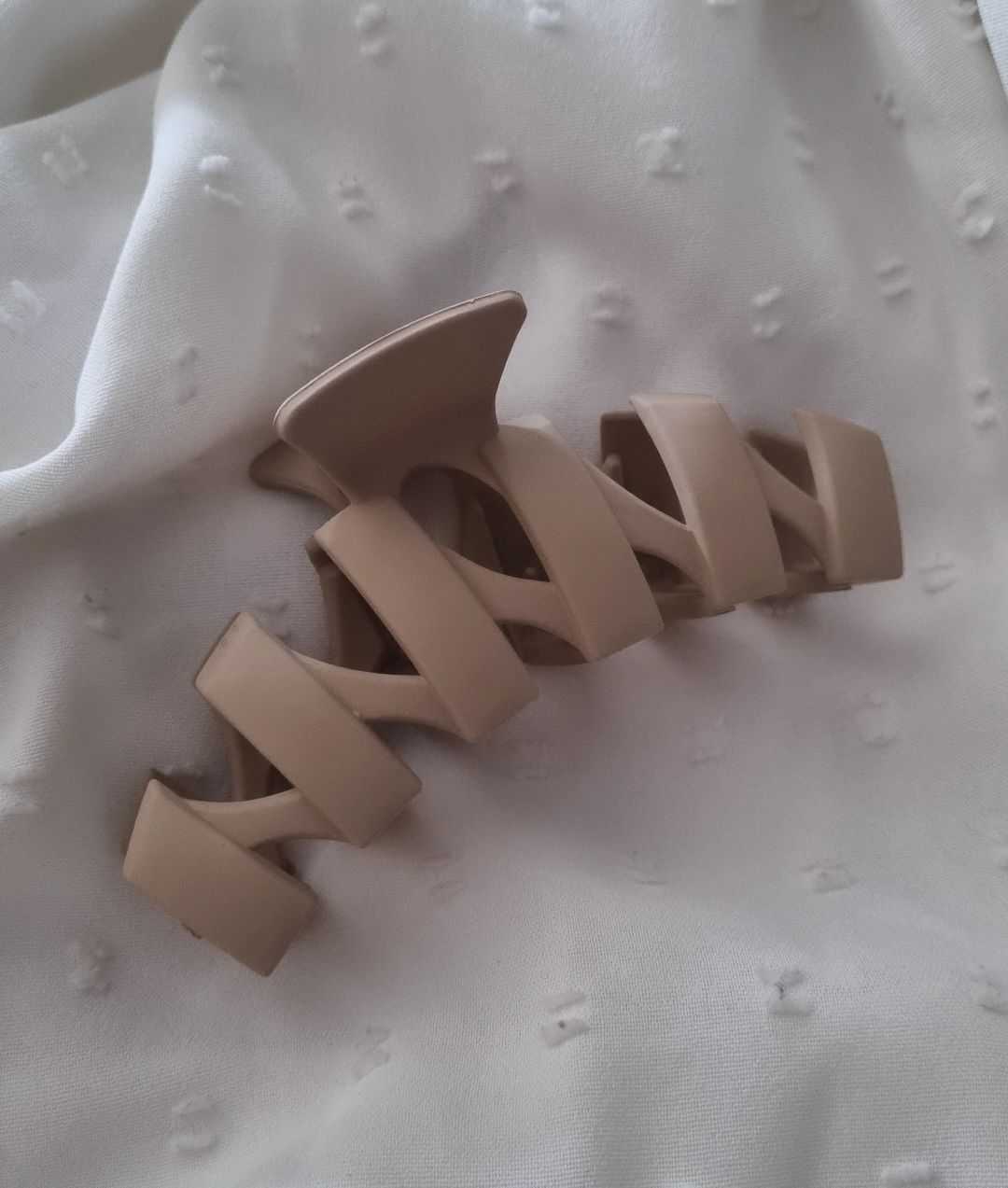 Haarklammer Frieda beige