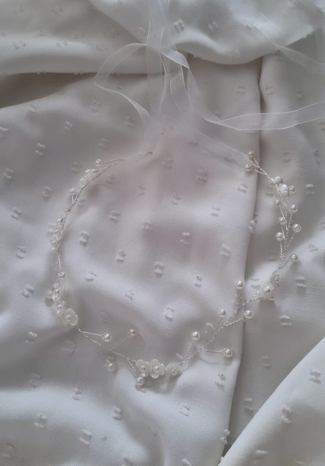 Headpiece Fleur Silber