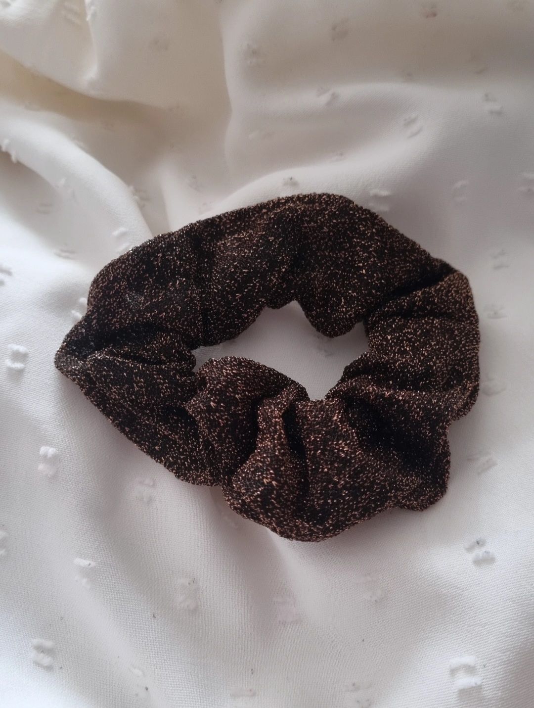 Haargummi Flora Gold Braun