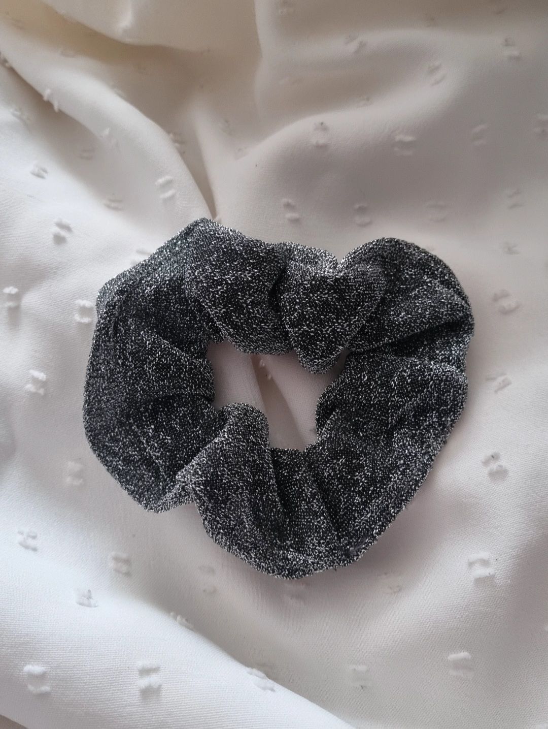 Haargummi Flora Silber