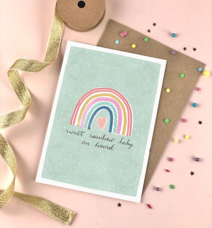 Little Rainbow Card Baby