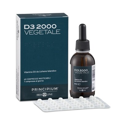 PRINCIPIUM BIOSLINE Vit D3  2000 Vegan masticabile