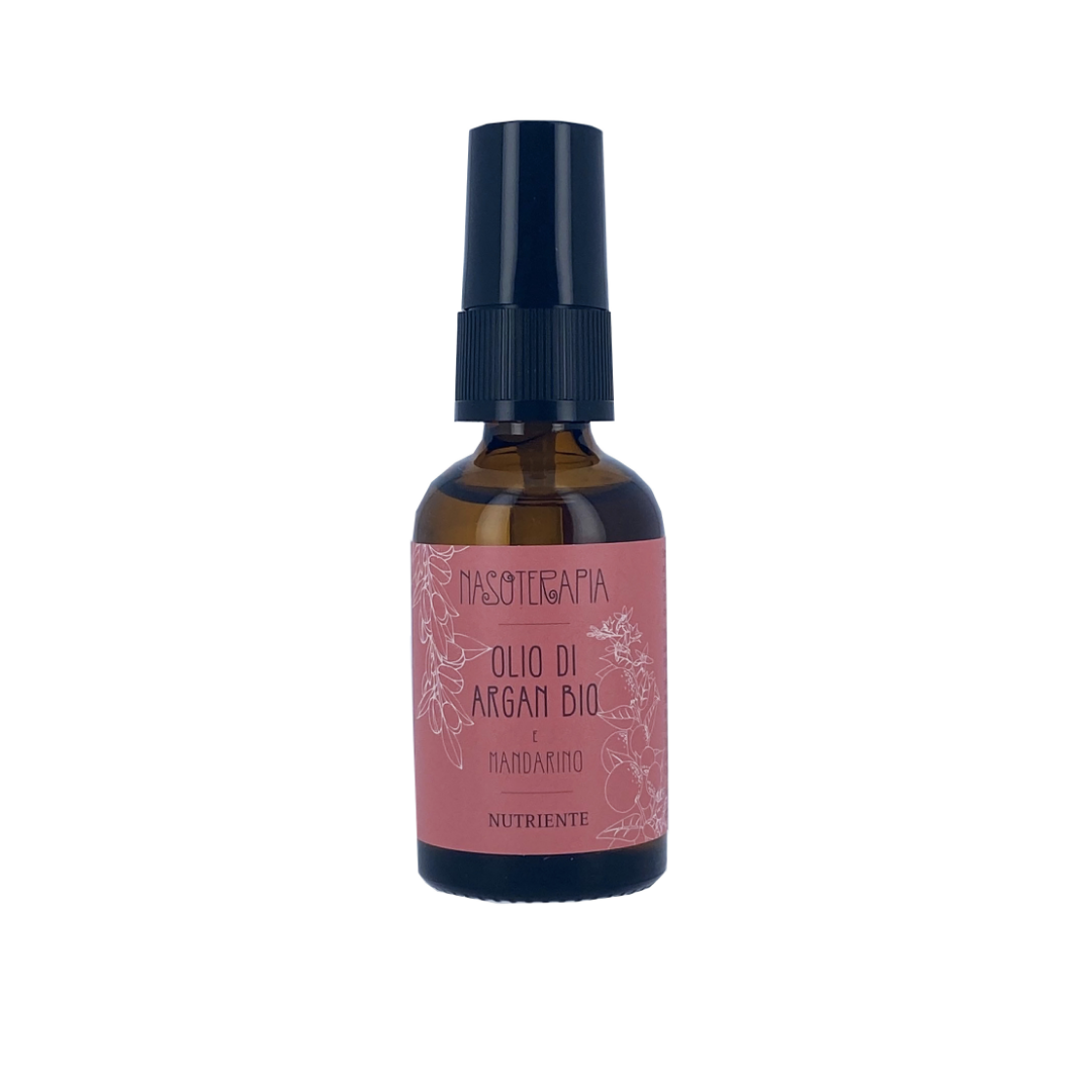 Olio argan bio con olio ess . mandarino