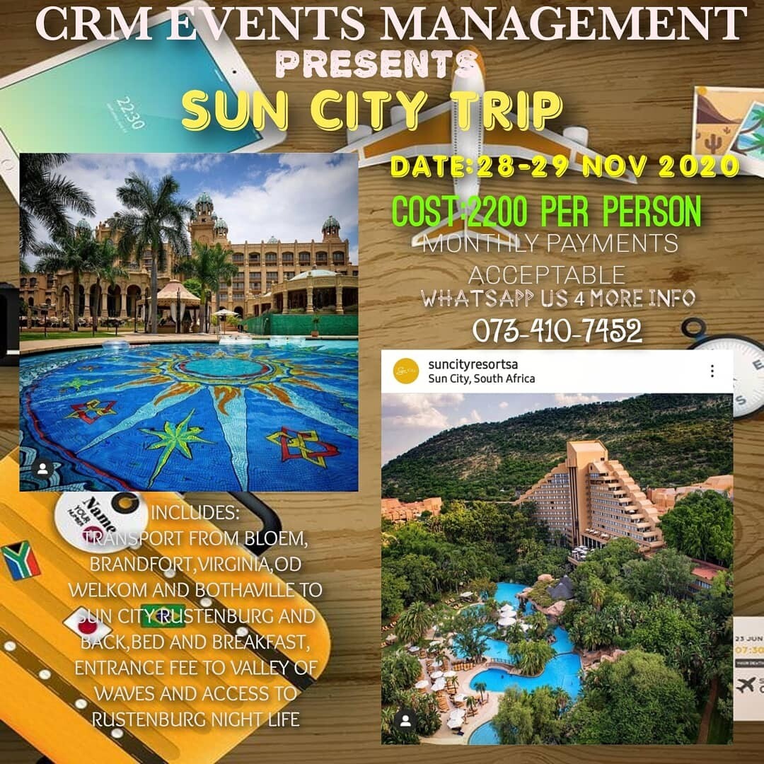 Sun city trip from Ekurhuleni Gauteng