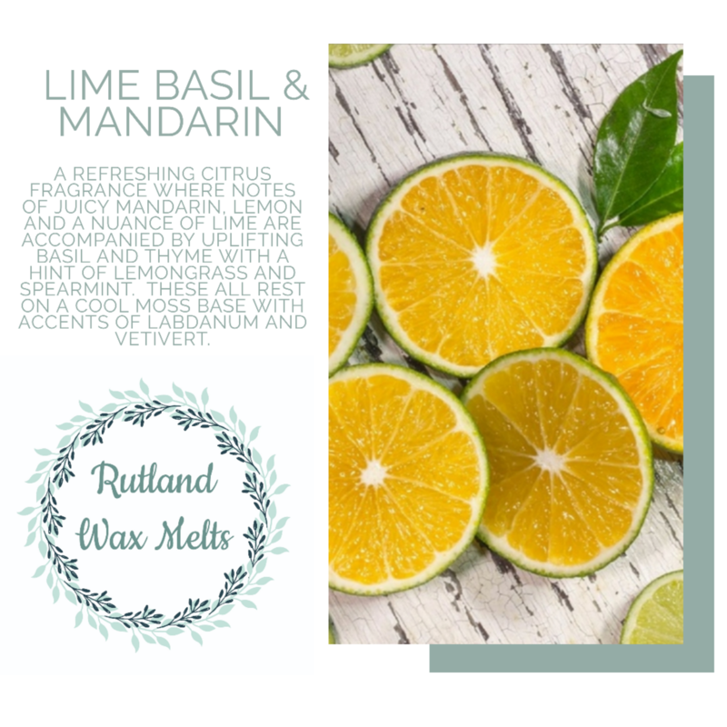 Luxury Wax Melts - Lime Basil &amp; Mandarin