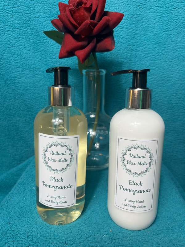 Luxury Hand &amp; Body Wash And Luxury Hand &amp; Body Lotion Set - Black Pomegranate 300ml.
