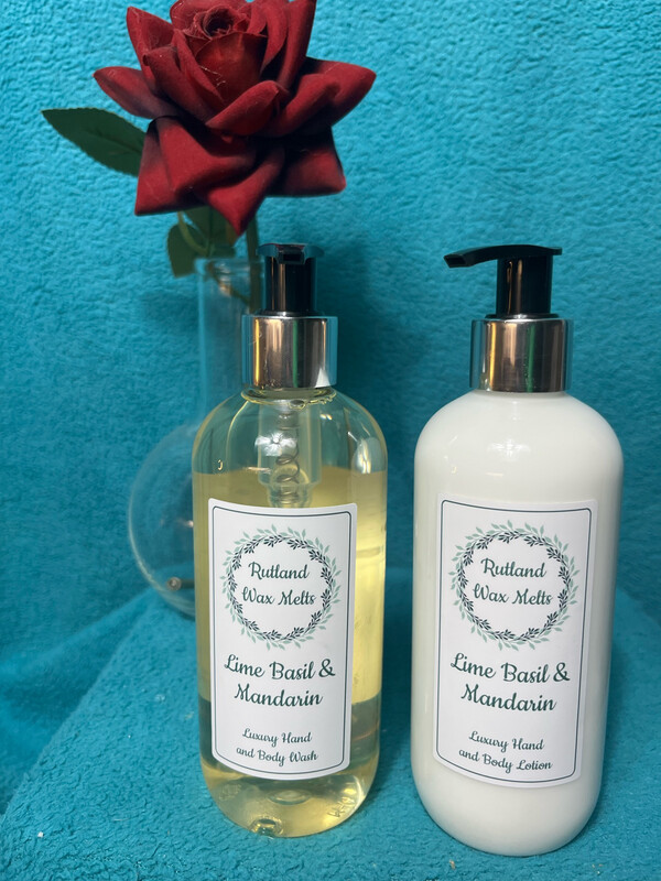 Luxury Hand &amp; Body Wash and Luxury Hand &amp; Body Lotion Set - Lime, Basil &amp; Mandarin 300ml