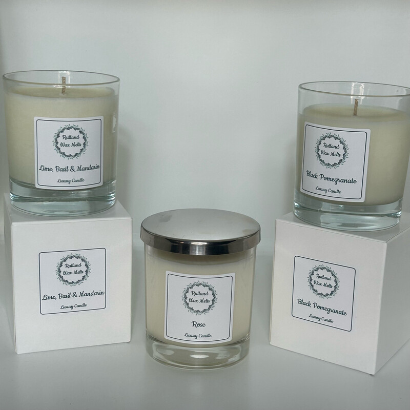 Luxury Coconut Wax Candle 30cl. Sweet Mint &amp; Eucalyptus. Citronella &amp; Lemongrass. Lime, Basil &amp; Mandarin. Velvet Rose &amp; Oud. Velvet Peony &amp; Oud. English Pear &amp; Freesia. Add Your Fragrance At Checkout.