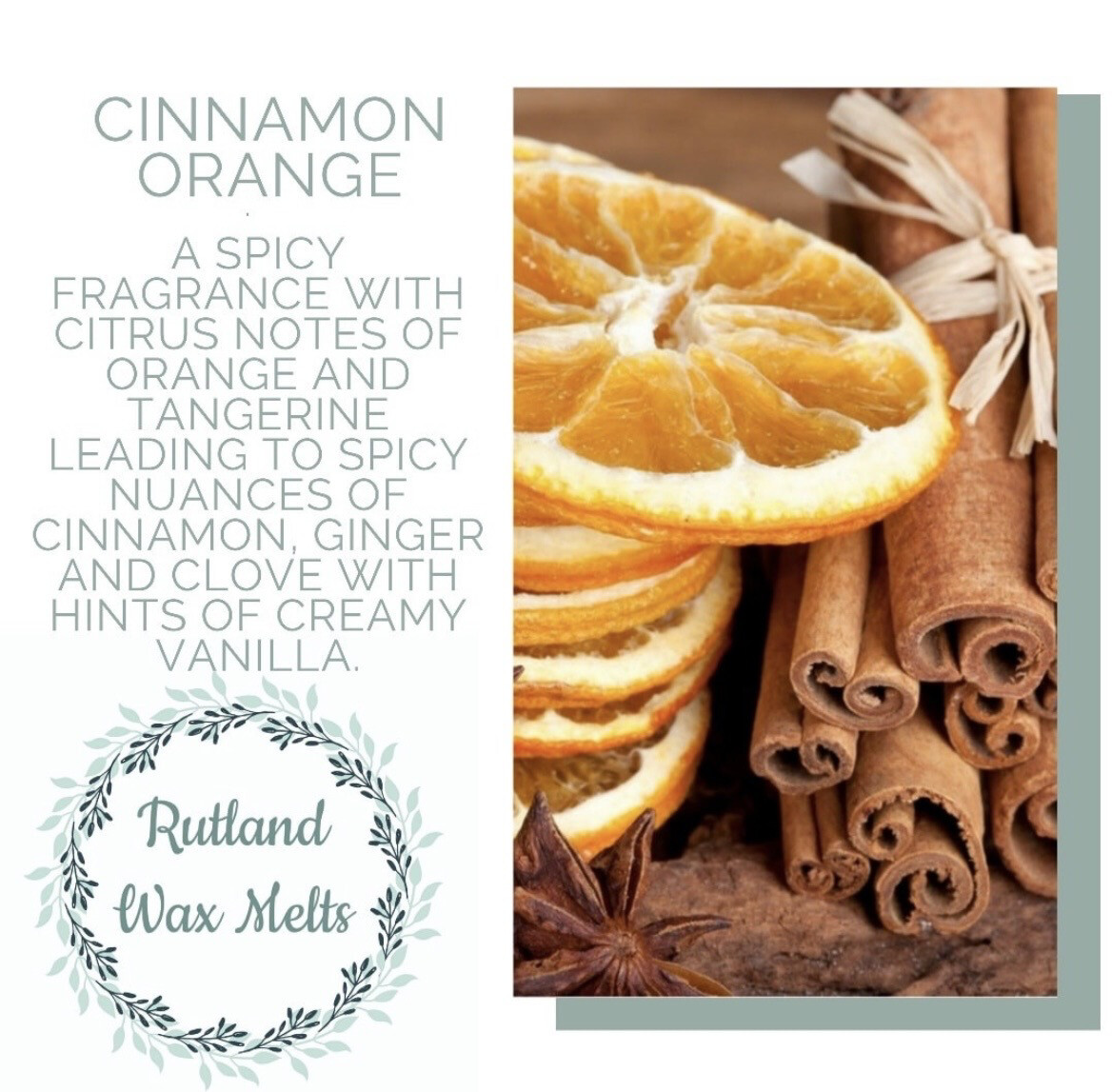 Christmas Wax Melts: Cinnamon Vanilla, Winter Fae, Snowkissed Lodge, Cranberry Orange &amp; Cinnamon, Merry Mistletoe, Festive Fireside, Christmas Tree, Cinnamon Orange.