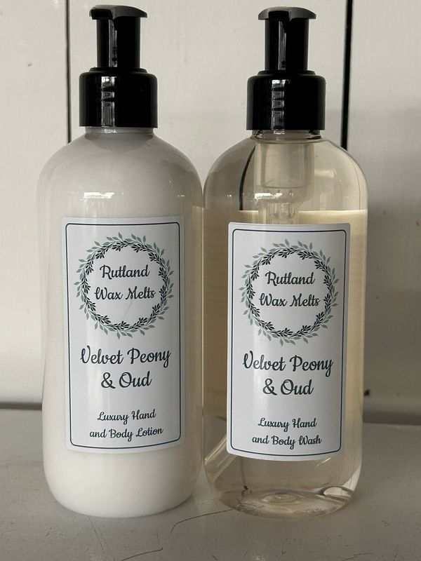 Luxury Hand/Body Wash and Lotion Set - Velvet Peony &amp; Oud 300ml