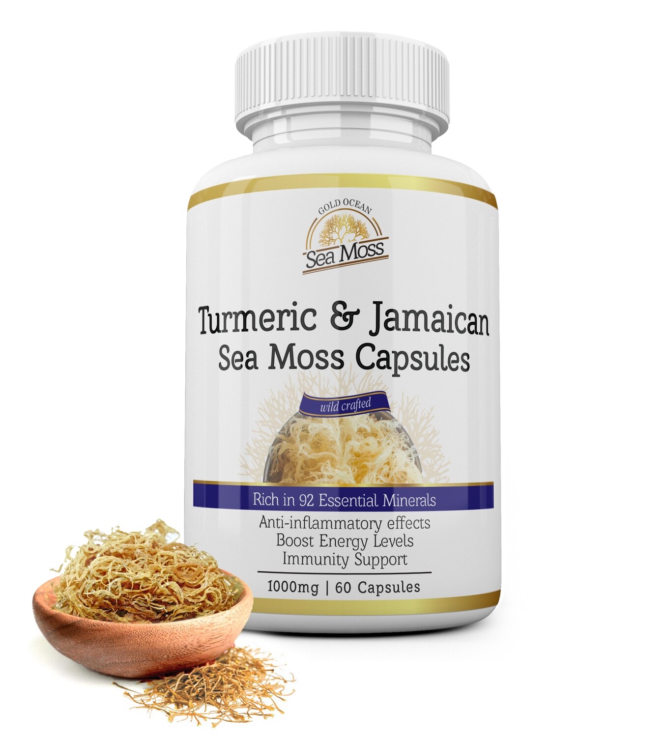 Turmeric & Jamaican Gold Sea Moss capsules x 60