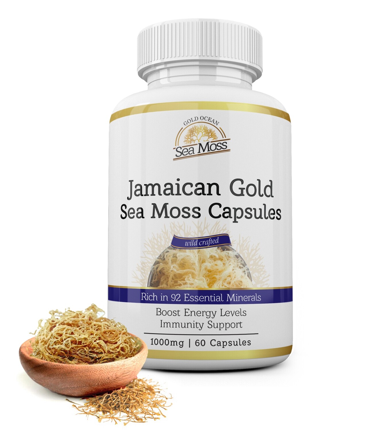 Jamaican  Gold Sea Moss capsules x 30