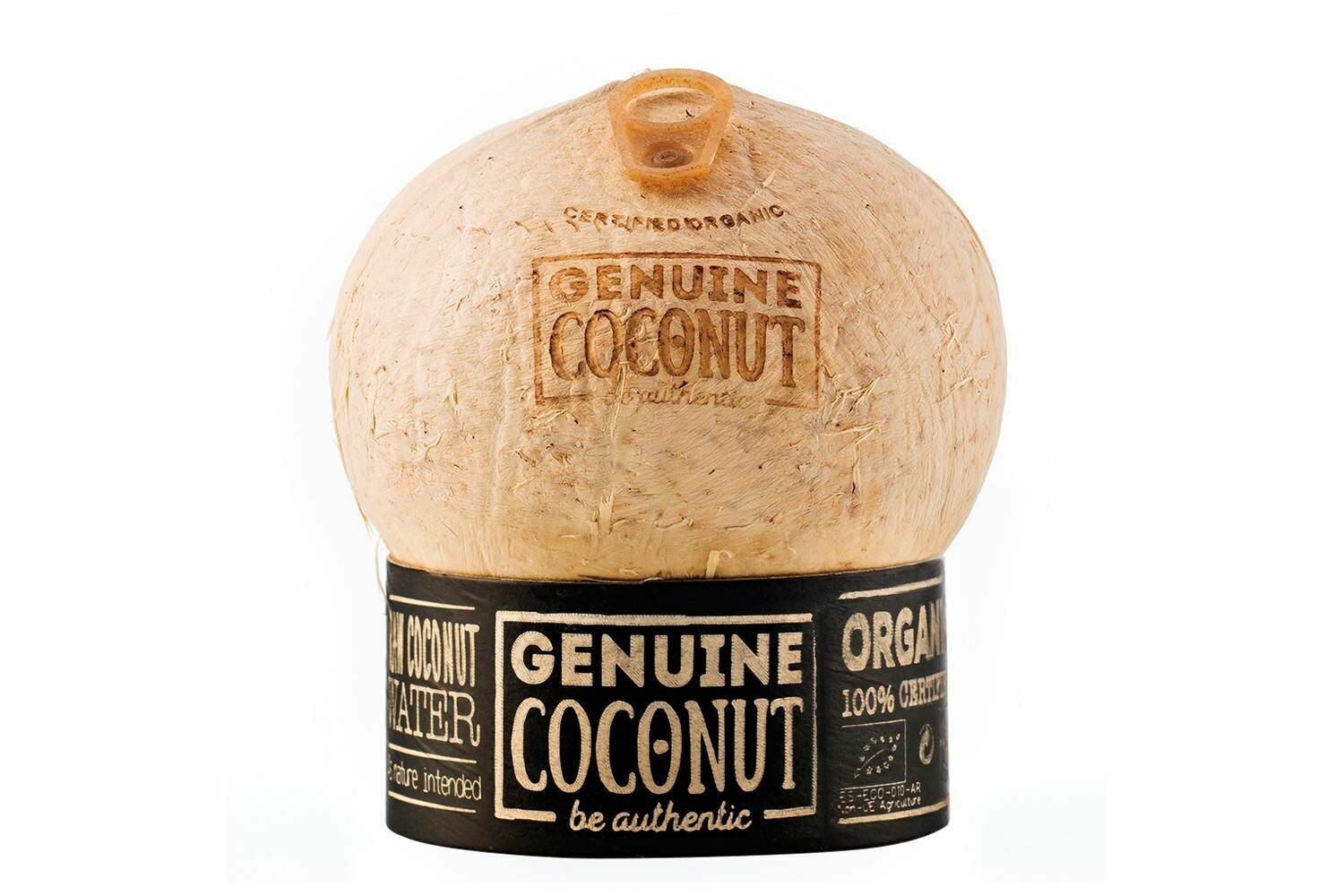2 x Coconut - organic young coconut with  Straw