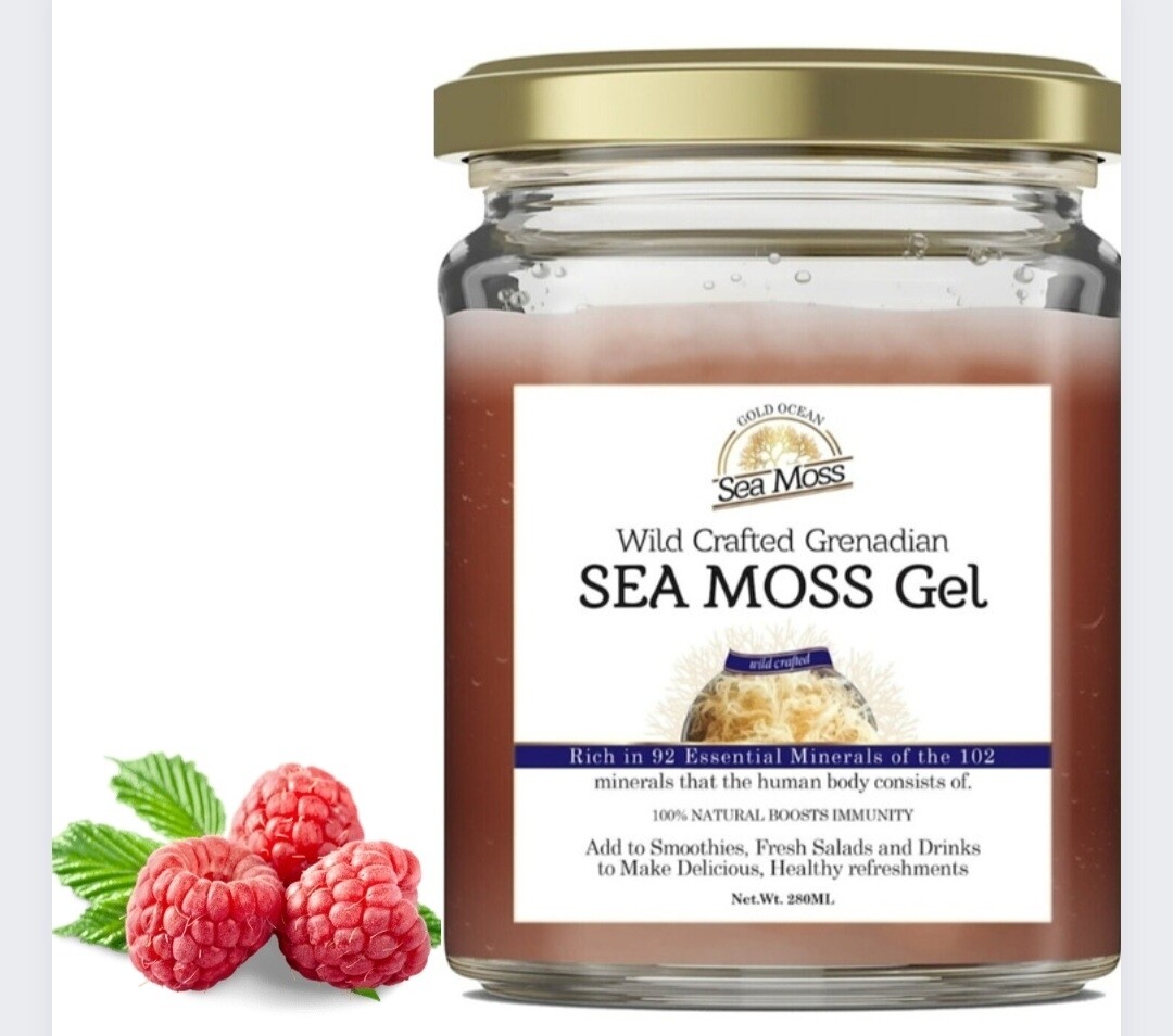 Grenadian Sea Moss Gel &  Infused with Raspberry