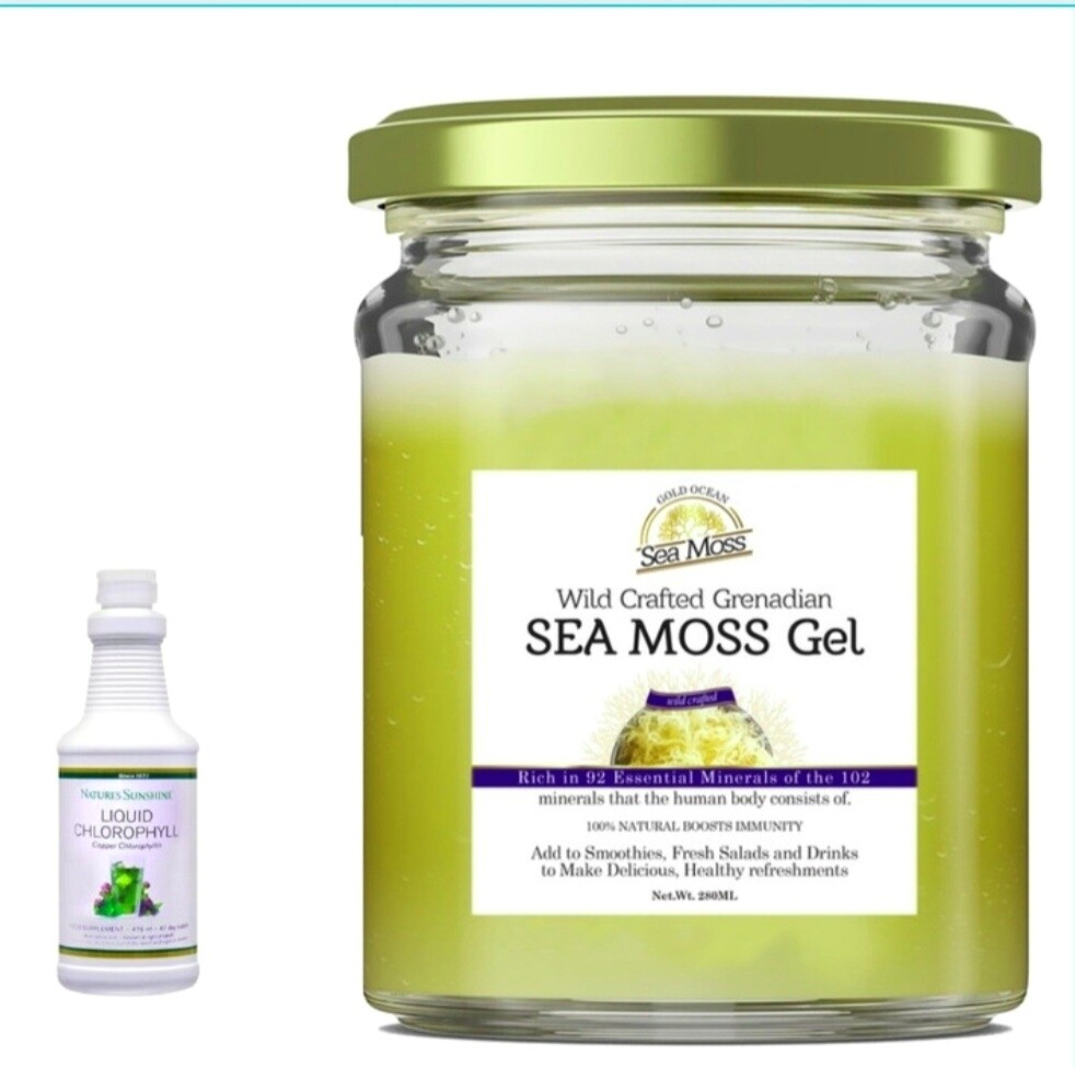 Grenadian Sea Moss Gel & Chlorophyll with Natural Spearmint oil 280ml