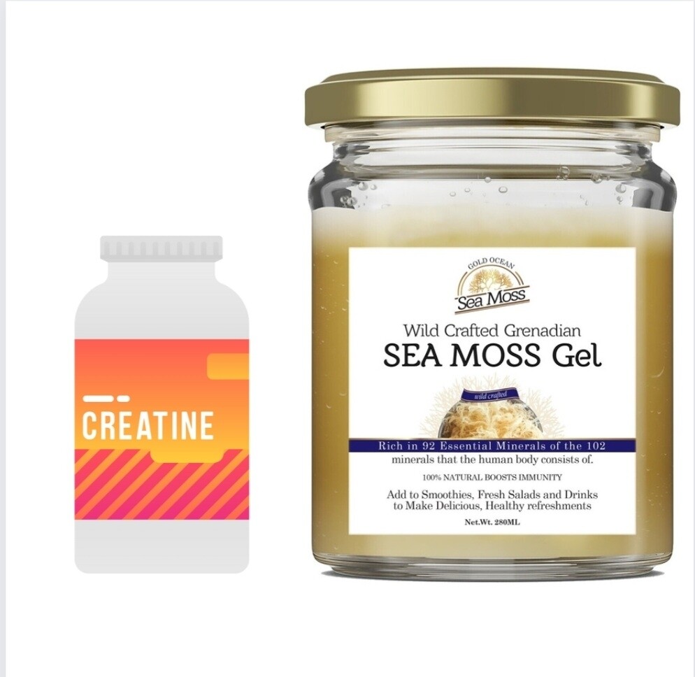 Grenadian Sea Moss Gel infused with Creatine Monohydrate Powder 280 ml

