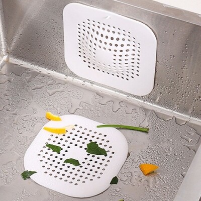 Square Sink Mats Dish Sink Drainer Soft Scratch Protector - White