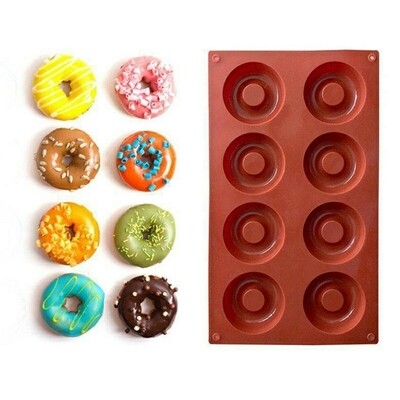 Silicone Donut Doughnut Muffin Soap Mould Ice Tray Baking Mold Cake Pan Maker UK