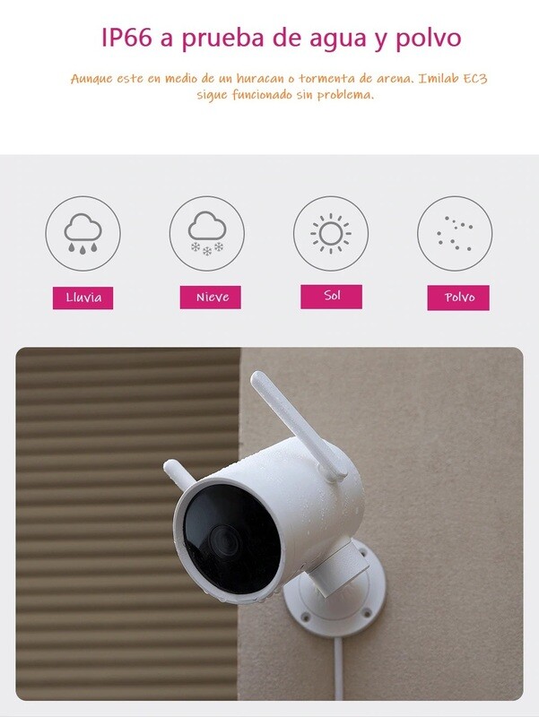Camara Para Interior / Exterior WiFi + Ethernet Xiaomi Imilab EC3