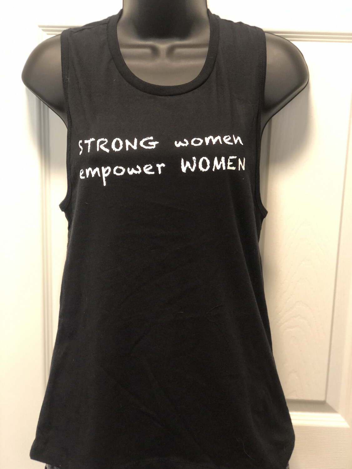 Strong Women White Muscle Tank