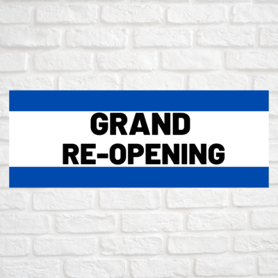 Grand Re-Opening Blue/Blue