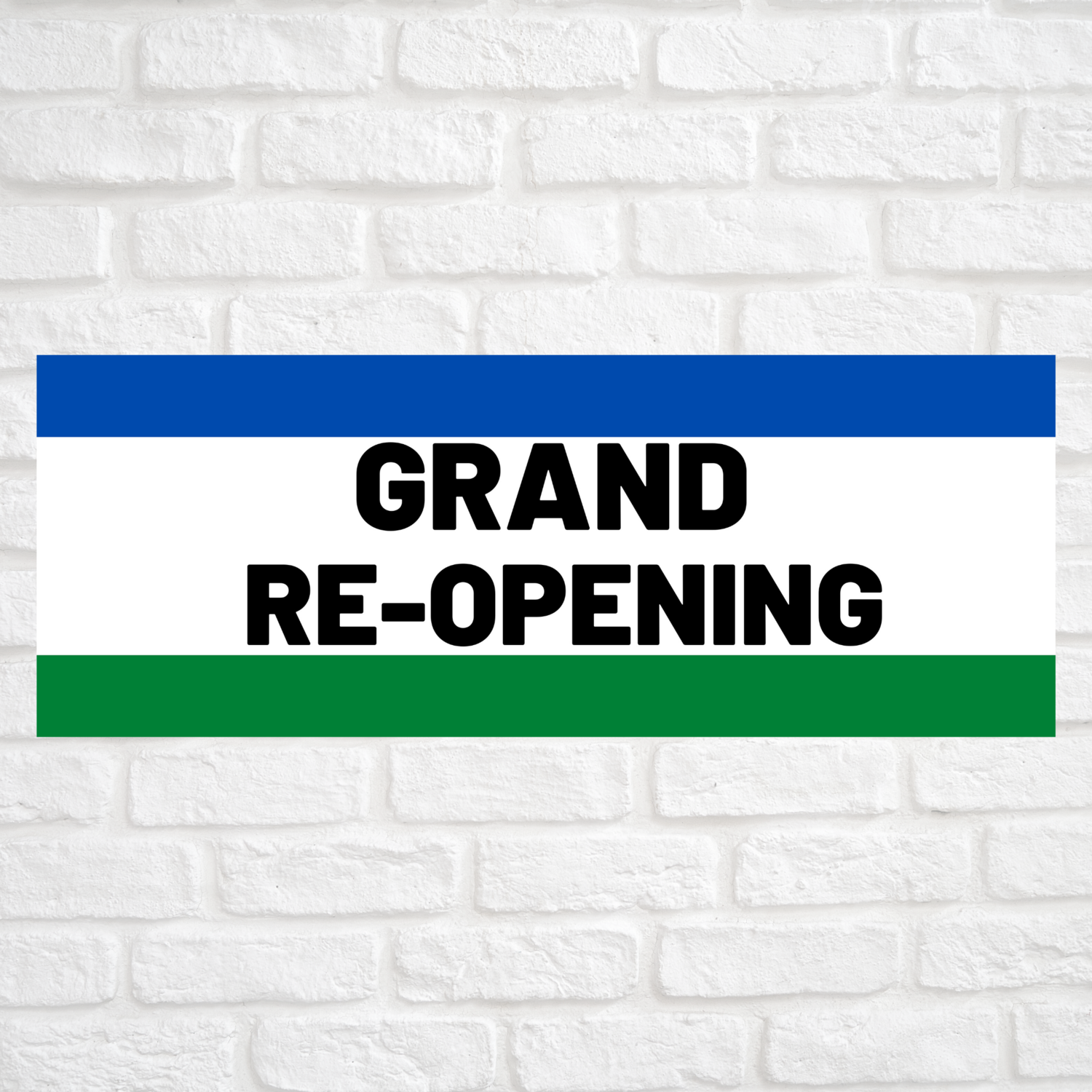 Grand Re-Opening Blue/Green