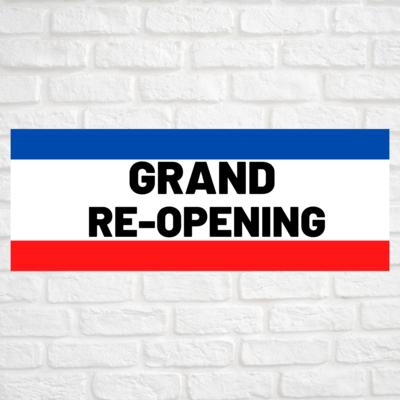 Grand Re-Opening Blue/Red
