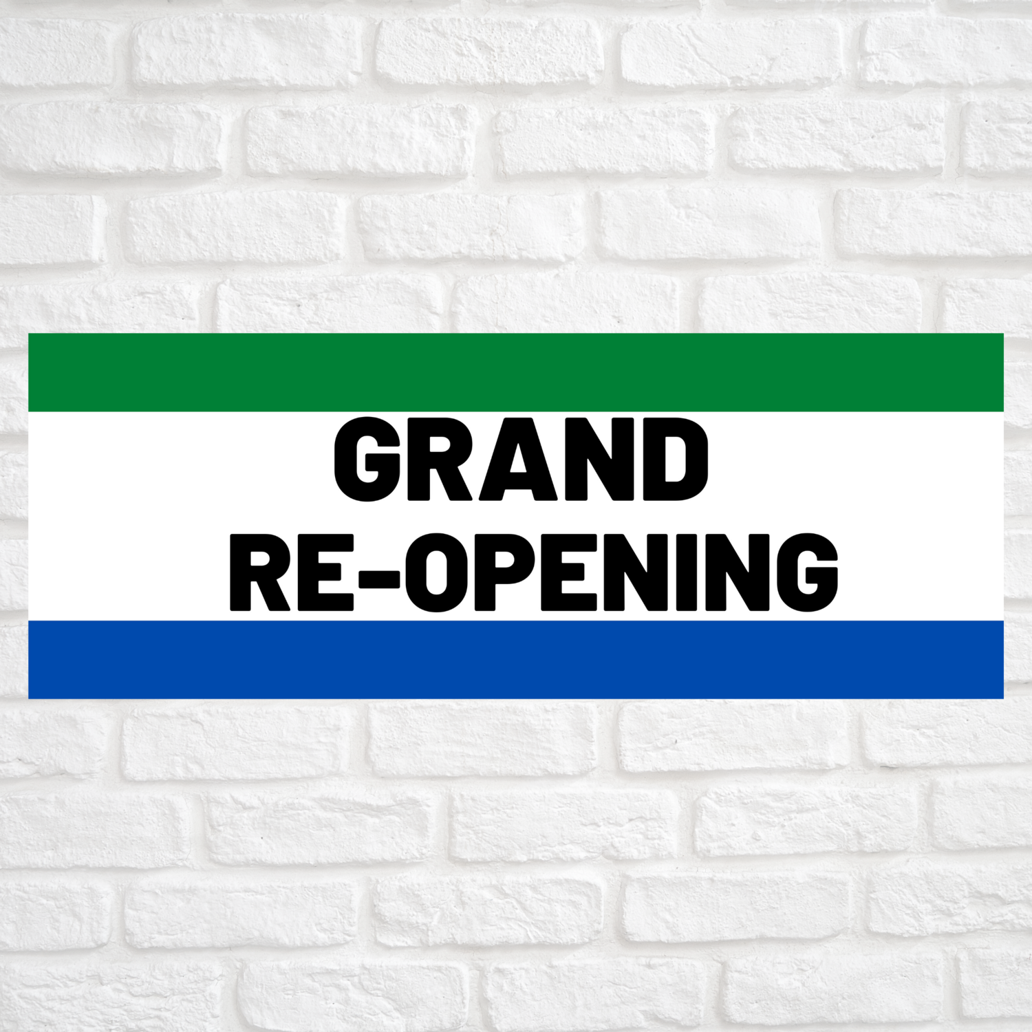 Grand Re-Opening Green/Blue