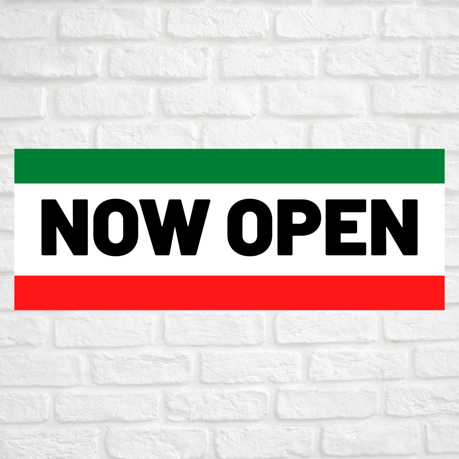 Now Open Green/Red