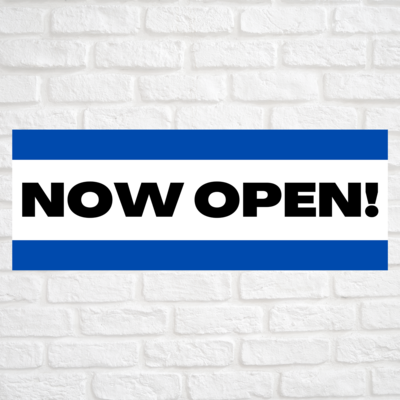 Now Open! Blue/Blue