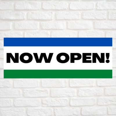 Now Open! Blue/Green