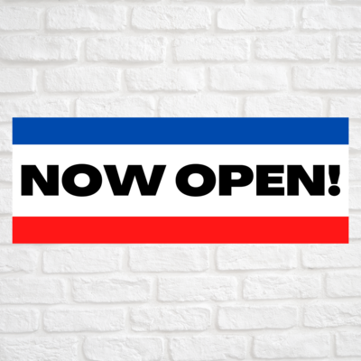 Now Open! Blue/Red