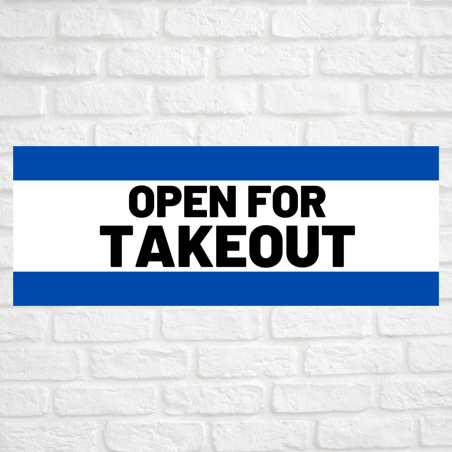 Open For Takeout Blue/Blue