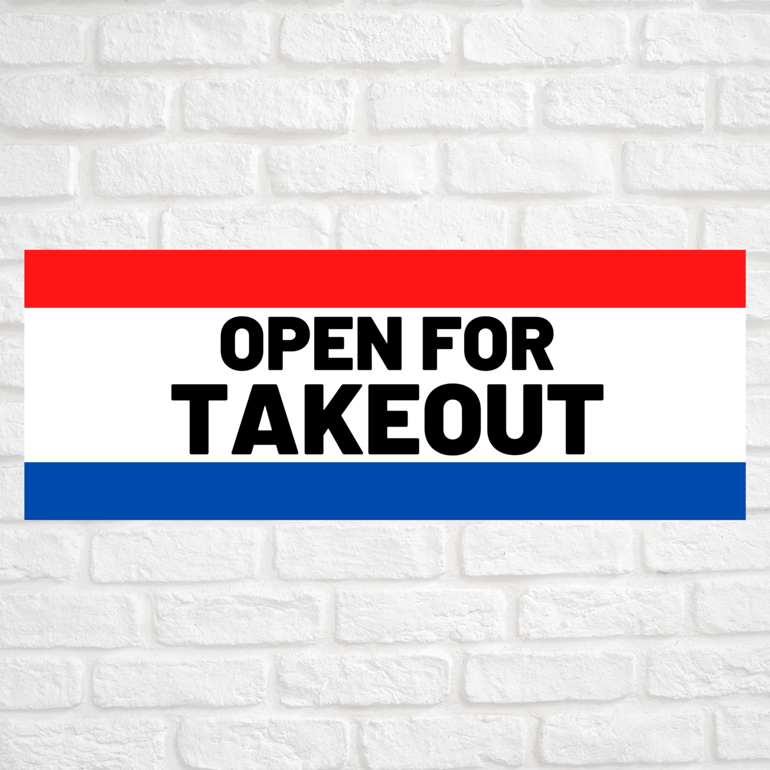 Open For Takeout Red/Blue