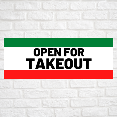 Open For Takeout Red/Green