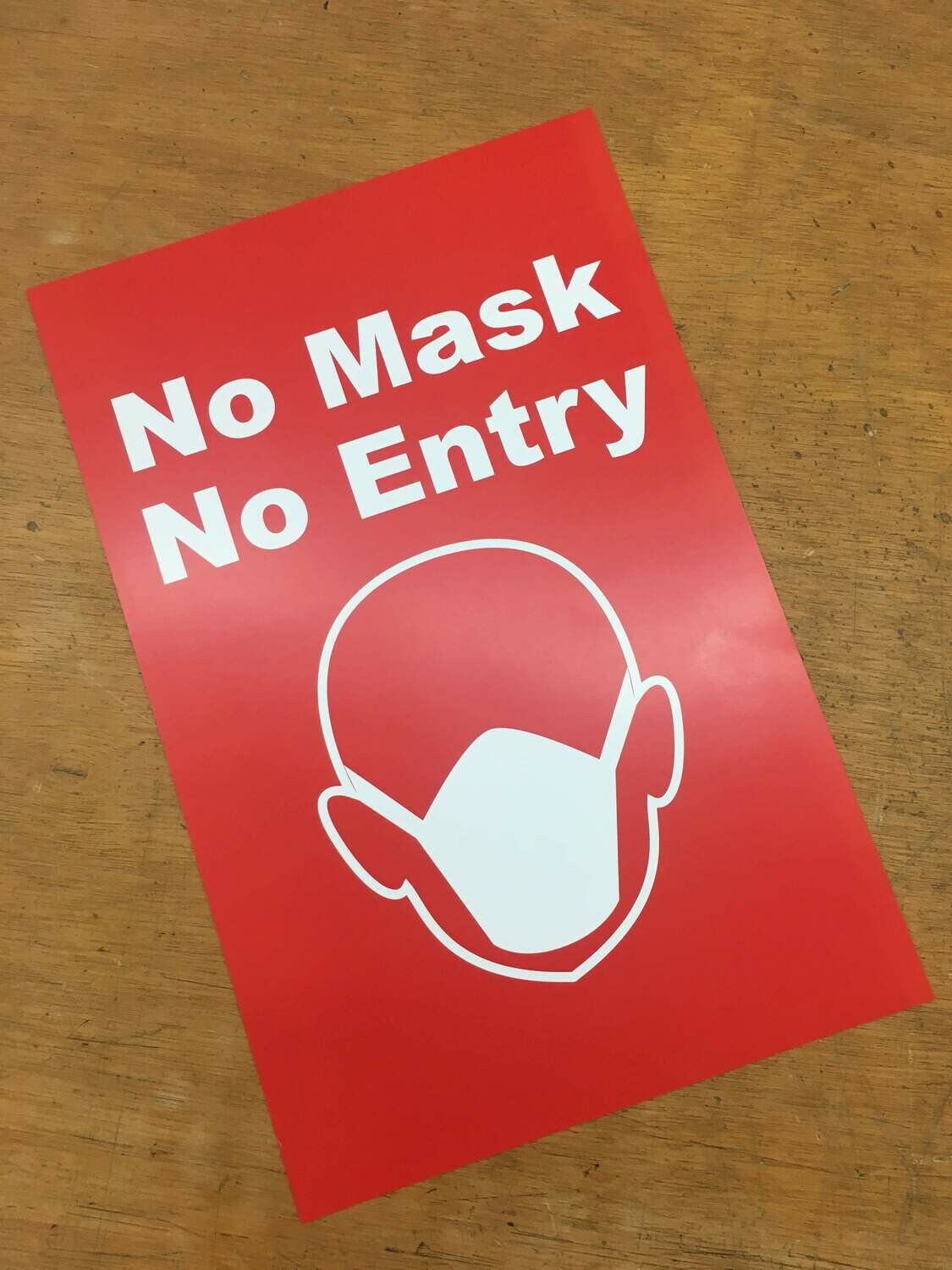 No Mask No Entry Red 11x17 Sign 2-Pack