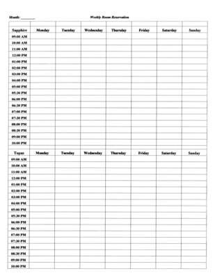INF04 Weekly Room Reservation