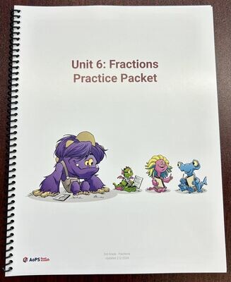 AOPS38 3.6.0 ENGLISH Fractions Practice Packet (3rd GRADE) 2024