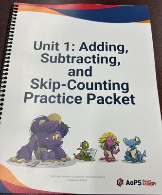 AOPS50 Grade 3 Unit 1 Practice Packet English