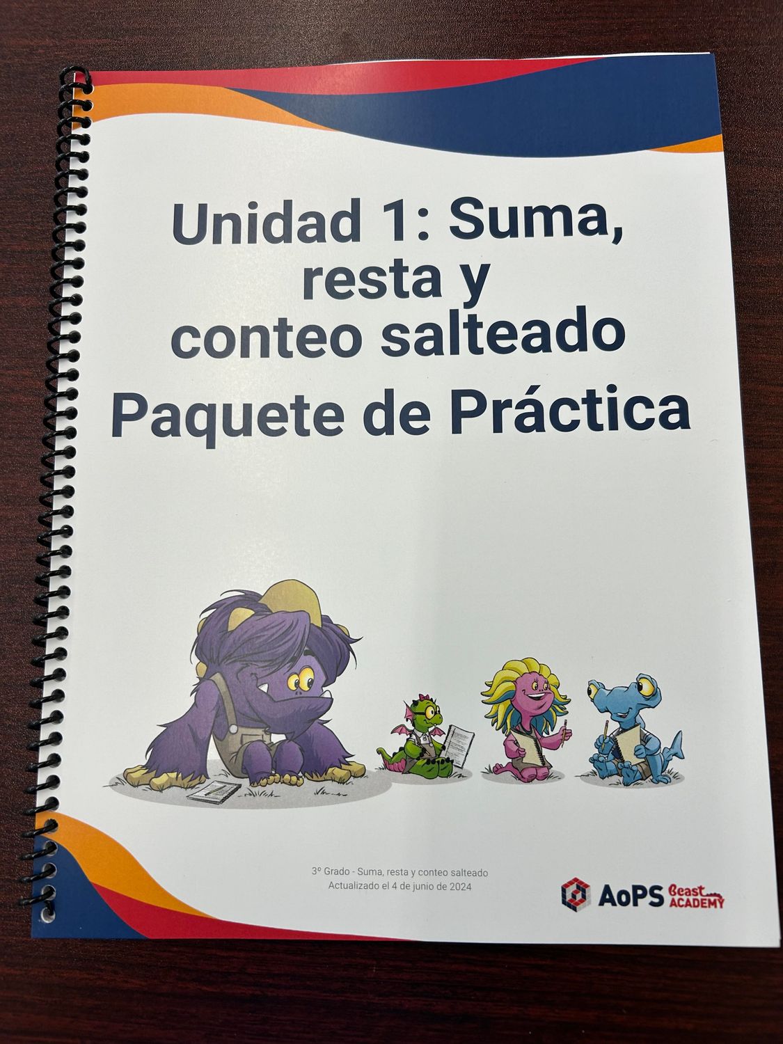 AOPS58 Grade 3 Unit 1 Practice Packet Spanish